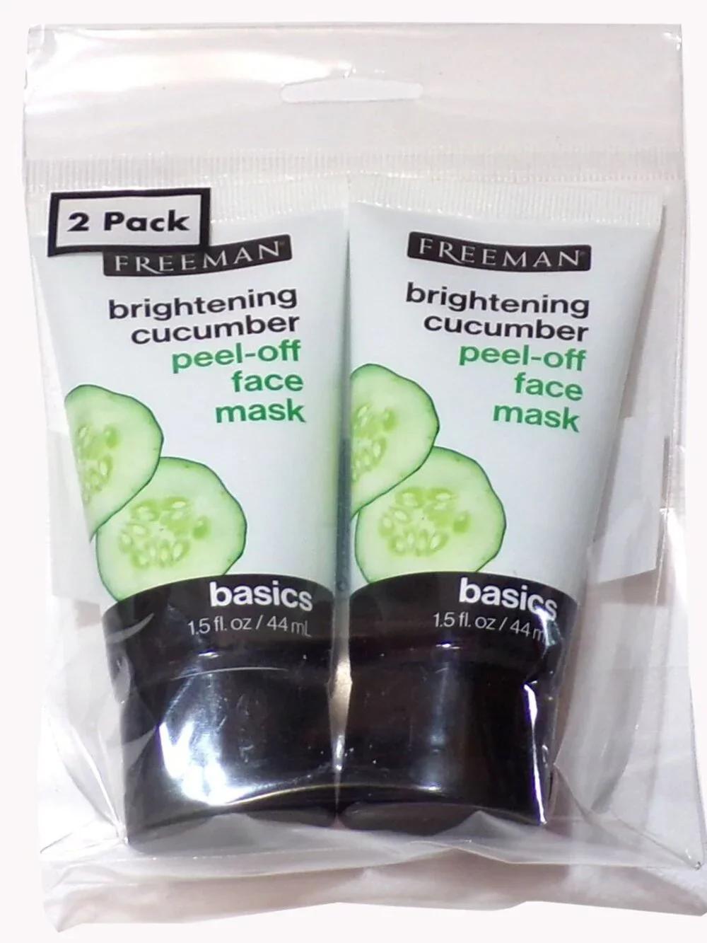 Freeman Basics Brightening Cucumber peel-off Face Mask 1.5 oz. (Set of 2)